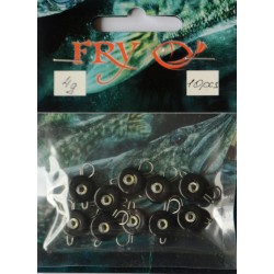 Вантаж вухатий рибальський, таблетка (ексцентрик) колір Silvereyes Black, 10шт в уп., вага 4г